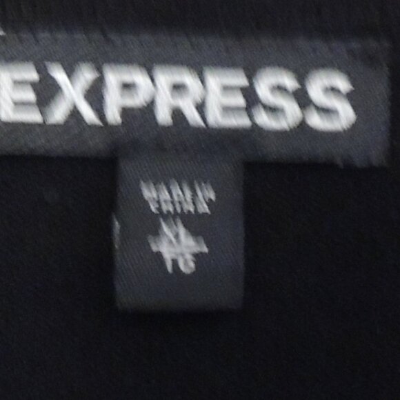 Express Black Ruched Bodycon Long Sleeve Dress Extra Large - Picture 6 of 6